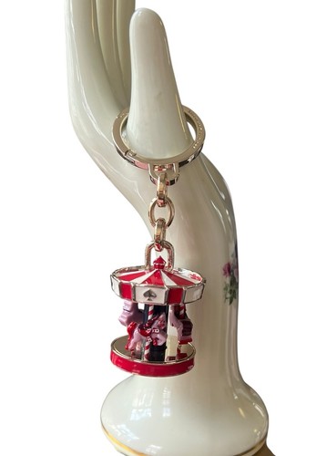 Kate Spade New York WINTER WONDERS CAROUSEL 12-K Gold Plated Key Chain/Bag Charm