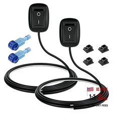 2pcs SPST Water Drop Shape Paste Type Button Switch 12V Black-1m wire 2pcs 