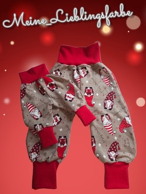 Pumphose Kind Jogginghose Wichtel Sweatstoff Weihnachten Gr. 116 * NEU Handmade 