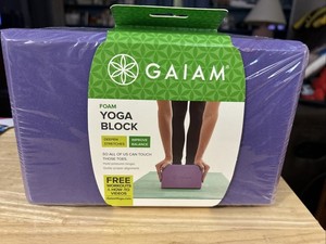 NEW Gaiam Foam Yoga Block Lightweight Non-Slip 9" x 6" x 4" Yoga Block   Y0199