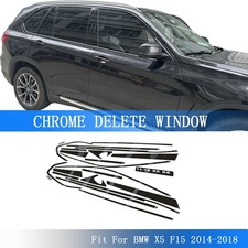 Glossy Black Chrome Delete Window Trims For B...