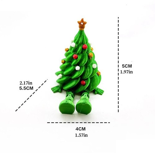 Colorful 3D Printed Christmas Tree Funny Xmas Decoration Kids Gifts - Picture 2 of 12