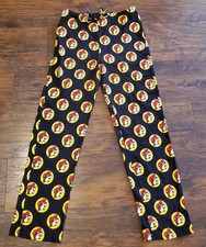 Buc-ees Pajama Pants Adult Small Black All Over Print Logo Drawstring Bucees