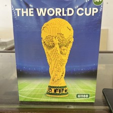 World Cup Trophy Micro Building Block Set Soccer Fan Desk Decor Kids Creative