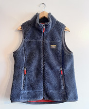 L.L. Bean Women's Mountain Pile Fleece Vest Zip Front Nautical Navy Blue Medium