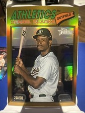2026 Topps Heritage Denzel Clarke GOLD REFRACTOR /50 #324 Oakland Athletics SSP