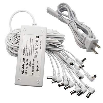 HUZUM 4.5V Power Adapter with 12 Output Jacks Compatible with Lemax Lighted