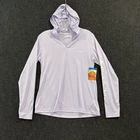 Columbia Rapid Creek Hoodie Women's Medium Lavender Omni-Shade UPF 40 Sun Shirt