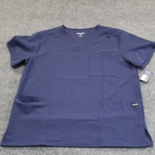 NWT Jockey Scrubs Signature Tri Blend Fabric V Neck Short Sleeve Top New Navy M