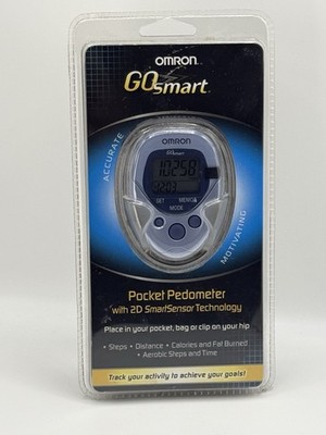 Omron GOsmart Pocket Pedometer 2D SmartSensor Fitness Step Counter HJ-112 NEW