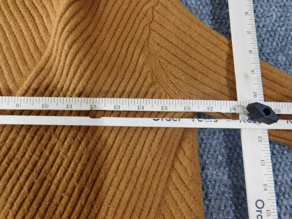 Suéter Ann Taylor XS Marrón Lana Alpaca Cuello Tortuga Tejido Elástico Nylon Geométrico Foto 3 de 4