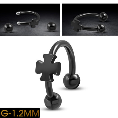 Edelstahl Hufeisen Piercing Lippen Nase Augenbr. Intim Circular barbell y-bds018