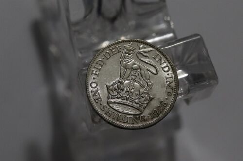 🧭 🇬🇧 UK GB SHILLING 1928 SILVER HIGH GRADE B59 #3059