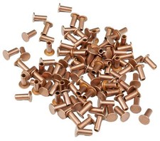 100x Nieten 4x8 / Bremsbelagnieten / Halbhohlnieten/Kupfer Halbhohl Niete