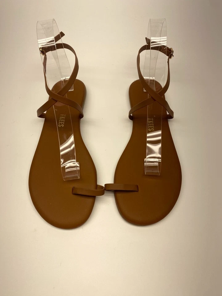 Sandalia Tkees para mujer Phoebe marrón con correa de onda de calor S 7 Foto 2 de 4