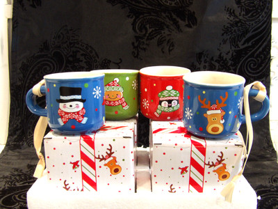NIB~Gift boxed Temp-tations Holiday Figural Espresso Cups or Tree Ornaments