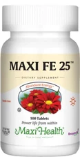 Maxi Health Kosher Maxi FE 25 (Iron 25 mg.) - 100 TAB