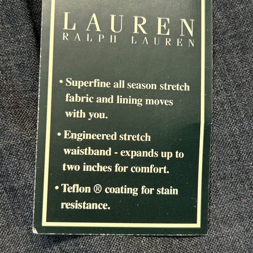 Lauren Ralph Lauren Pant Mens 40x32 Charcoal Total Comfort Trouser 100% Wool NEW - Picture 5 of 15