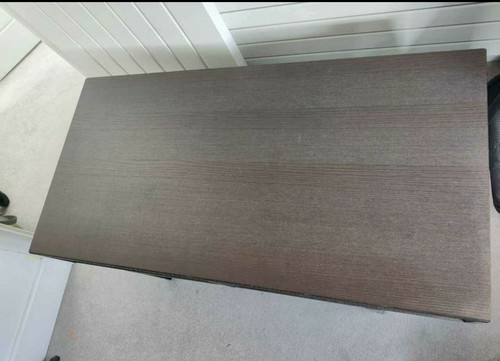 IKEA Regissor Brown Coffee Table (w/ glass top) - Clean Good Condition - Picture 2 of 4