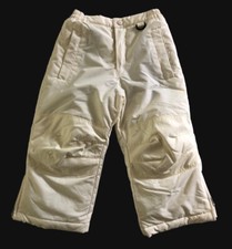 New LANDS END Snow Ski Pants WHITE Insulated Reinforced Knee Seat Girl  s 4 NWOT