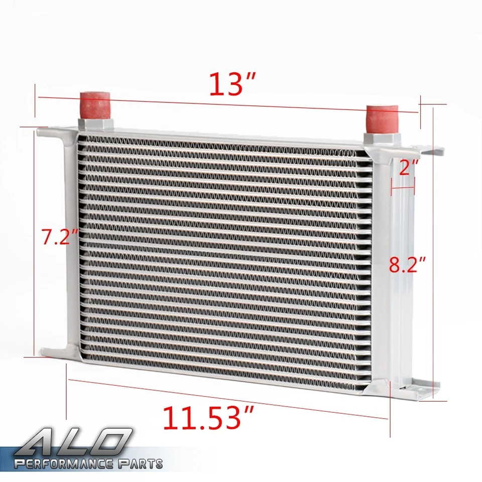 Universal 25 Row 10AN Aluminum Transmission Engine Oil Cooler + 7" Cooling Fan Foto 2 de 4