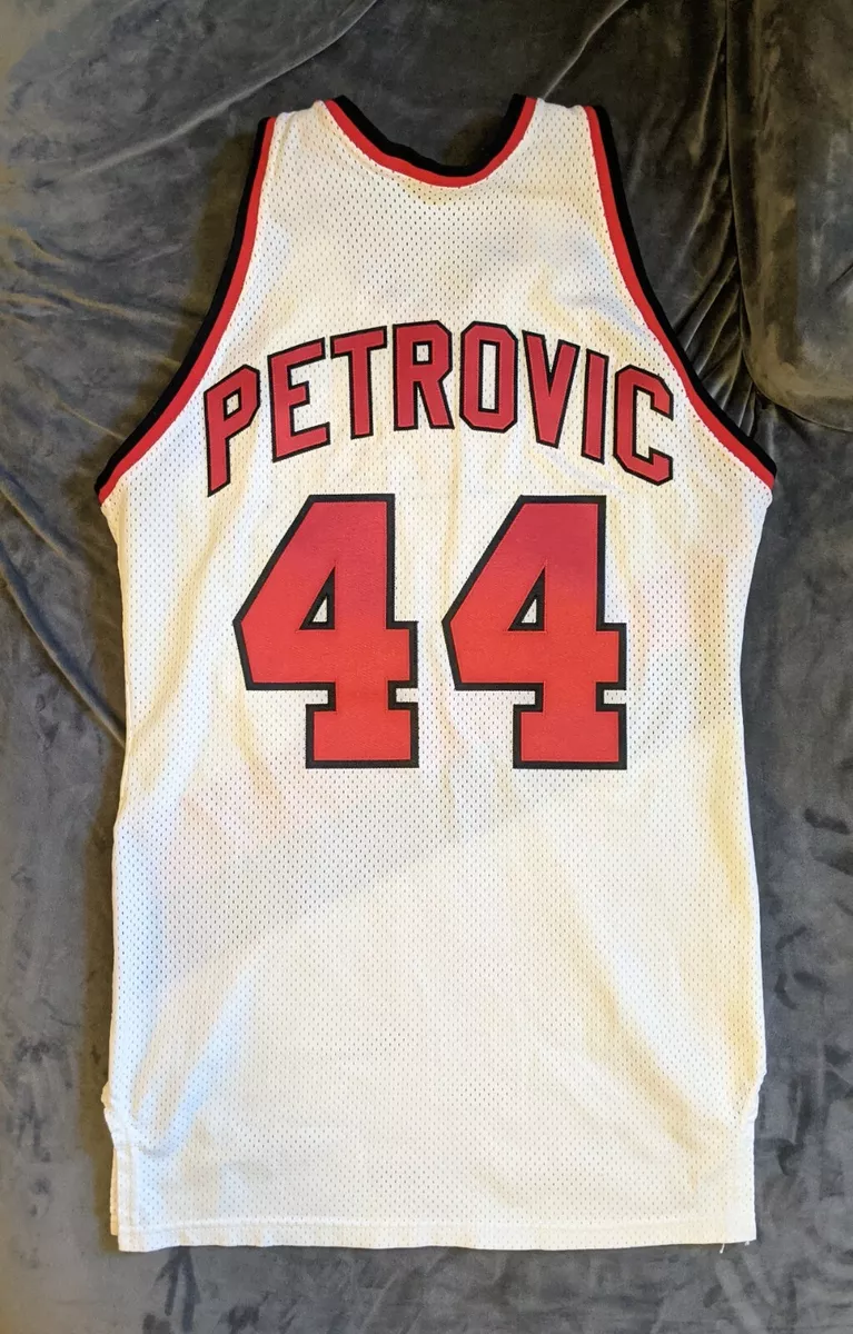 DRAZEN PETROVIC Sand Knit AUTHENTIC Portland Trail Blazers Jersey