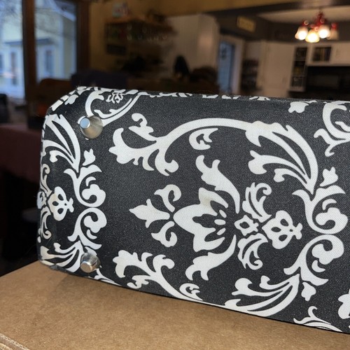 Jenni Chan Laptop Bag Black White Pink 16”x13”x6” Laptop Pocket - Picture 11 of 11