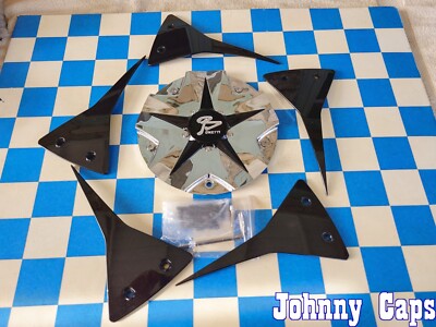 BONETTI Wheels # C5187-1CPA . Custom NEW CHROME Center Cap w/INSERTS  (QTY. 1)