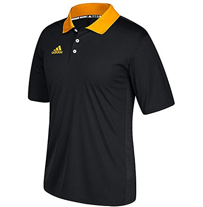 Adidas Game Built Coaches Polo - Men's Multi-Sport, Black/GOLD, 3XL
