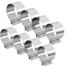 8PCS 5" Inch Stainless Steel Butt Joint Band Exhaust Clamp Sleeve Coupler T304