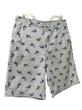 Vineyard Vines Boys Size 18 Blue Seersucker Swordfish Shorts Preppy Coastal