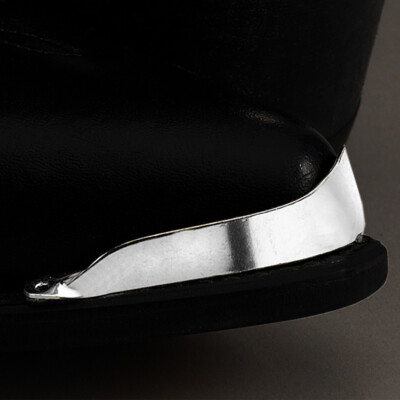 NEW! Western Cowboy Boot Tips Rand- Smooth Silver Toe Tips - Pair / Set ...