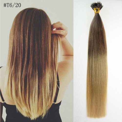 Invisible Nano Ring Beads Tip Hair Extensions100% Real Remy Human Hair Thick1g/s - Picture 99 of 110