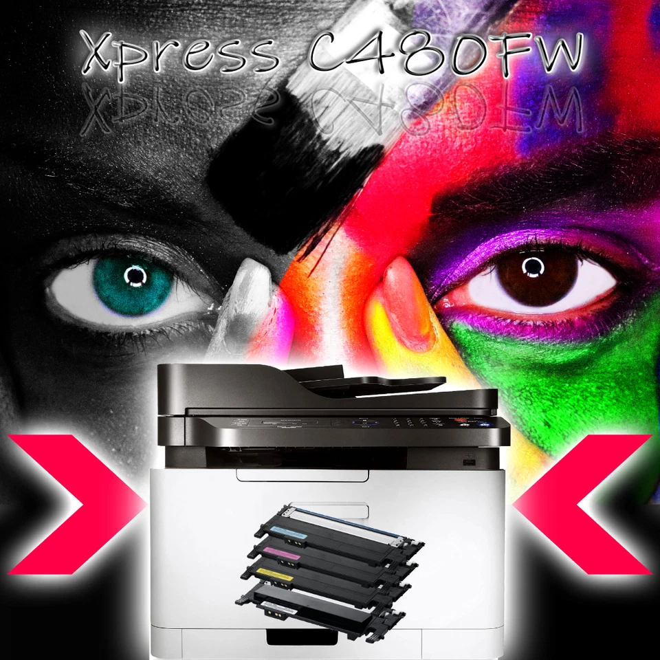 SAMSUNG Xpress C480FW Multifunktions-Farblaserdrucker W-LAN AirPrint inkl. Toner
