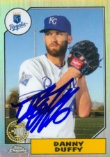 Danny Duffy autographed Baseball Card Royals 2017 Topps Chrome Refractor #87T-19