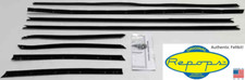1968 1969 70 Riviera 2-door Hardtop Door Window Felt Fuzzie Rubber Seal 8 Pc Kit