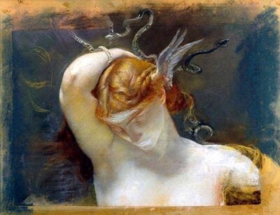 Study for the Gorgon  [woodblock]  : Gulio Aristide Sartorio : 1896 : Art Print