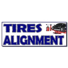 Tires Alignment 13 Oz Vinyl Banner Sign With Grommets