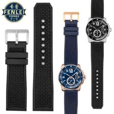 23 24mm Rubber Watch Band Strap For Cartier W7100055 WGCA0010 Bracelet  Tools