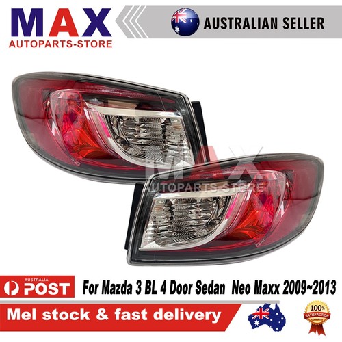 Pair Of Red Rear Bumper Reflectors For Mazda 3 BL (2009-2013) - Left & Right Side Direct Fit Replacement Lights 5 thumbnail image