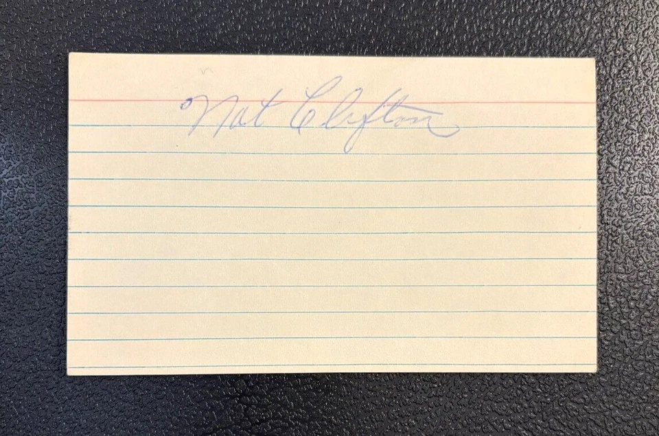 Nat Sweetwater Clifton, one of the 1st African American NBA players - Autograph - Image 3 of 4