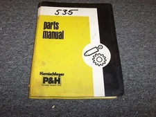 P&H 535 Excavator Crawler Crane Factory Original Parts Catalog Manual Book xo