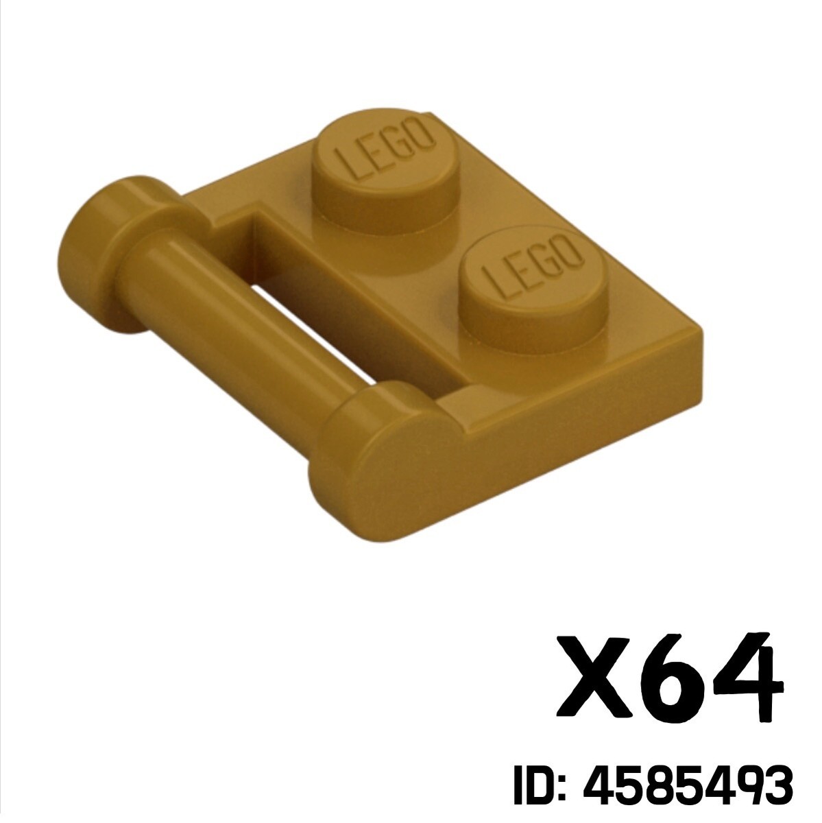 LEGO X64 PLATE 1X2 W. STICK 3.18 WARM GOLD COLOR 4585493 48336 | eBay