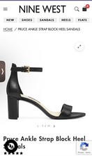 Nine West Pruce Ankle Strap Block Heel Sandals Size 9.5