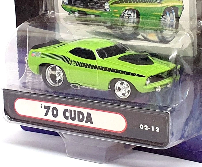 Muscle Machines 1/64 Scale 71161 02-12 - 1970 Plymouth Cuda - Green - Image 2 of 4