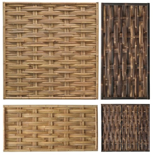 Sichtschutz aus Bambus WAVE gewebter Bambuszaun Gartenzaun in zwei Farben (BxH) - Bild 1 von 13