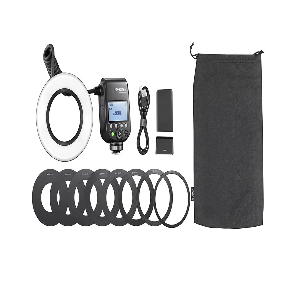 Godox MF-R76 TTL Macro Ring Flash Light 5000K Speedlight for Nikon Canon Sony - Image 4 of 4