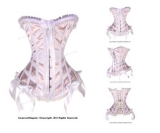 Heavy Duty 26 Double Steel Boned Waist Training Satin Overbust Corset 8490-SA
