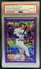 2023 Topps Chrome Freddie Freeman Purple Speckle Refractor #/299 Dodgers PSA 10