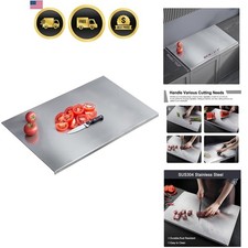 Stainless Steel Cutting Board Kitchen Chopping Board Food Prep Non-Slip Dishw...